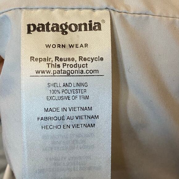 Patagonia Los Gatos Zip Up Fleece Vest Womens M Khaki Outdoor Slow Fashion Fuzzy - Picture 8 of 13